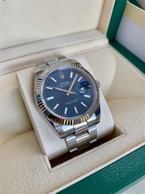 rolex datejust 41 blue dial new|Rolex Datejust 41 retail price.